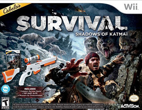 Cabelas Survival - Shadows of Katmai With Gun (Bundle) (Bilingual Cover) (NINTENDO WII) NINTENDO WII Game 