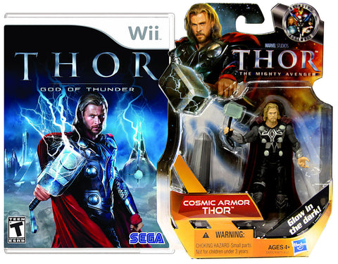 Thor - God Of Thunder with (Thor: Cosmic Armor Figure) (NINTENDO WII) NINTENDO WII Game 