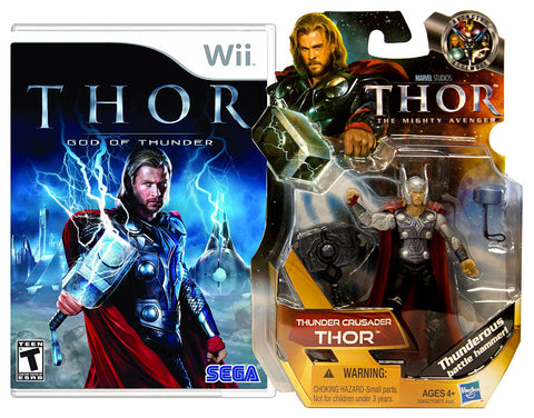 Thor - God Of Thunder with (Thor: Thunder Crusader Figure) (NINTENDO WII) NINTENDO WII Game 