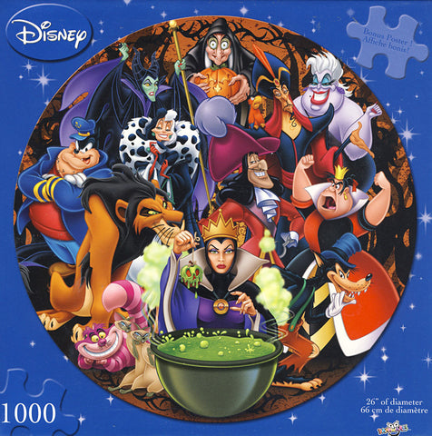 Disney - Circular Vilains Puzzle (1000 Pieces) (TOYS) TOYS Game 