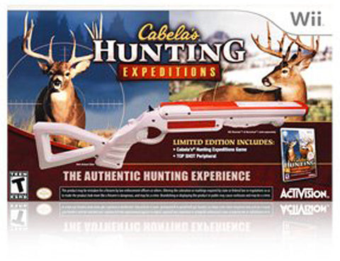 Cabela s Hunting Expeditions with Gun (Bundle) (Bilingual Cover) (NINTENDO WII) NINTENDO WII Game 