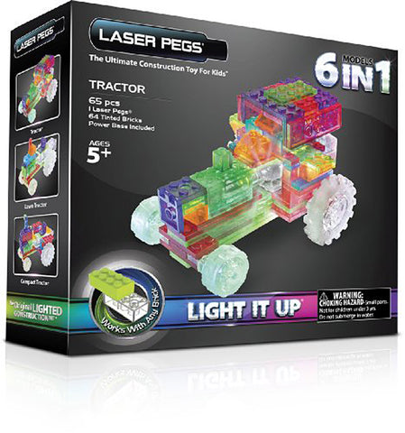 Laser Pegs 6-in-1 Tractor Building Set (Toy) (TOYS) TOYS Game 