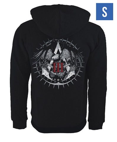 Ubisoft Unisex - Assassin's Creed III - Official Team Hoodie - Small Black (APPAREL) APPAREL Game 