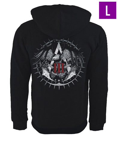 Ubisoft Unisex - Assassin s Creed III - Official Team Hoodie - Large Black (APPAREL) APPAREL Game 