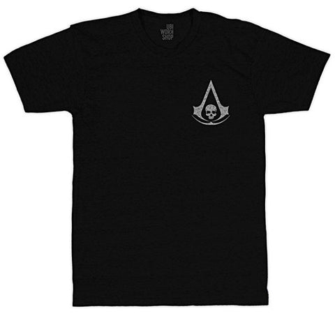 Ubisoft Unisex - Assassin s Creed IV - Black Flag Announcement T-Shirt - Small Black (APPAREL) APPAREL Game 