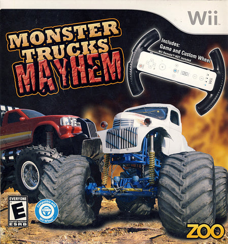 Monster Trucks Mayhem (Include Racing Wheel) (NINTENDO WII) NINTENDO WII Game 