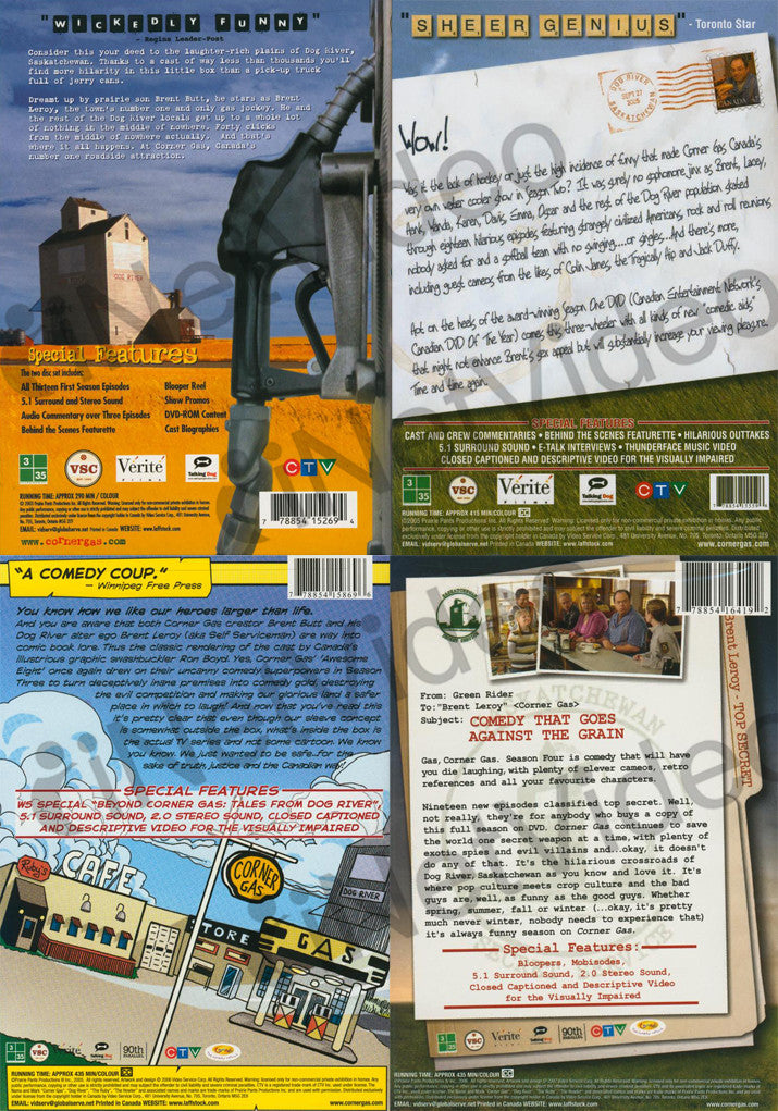 Corner Gas Season 1, 2, 3 and 4 (4 Pack) on DVD Movie