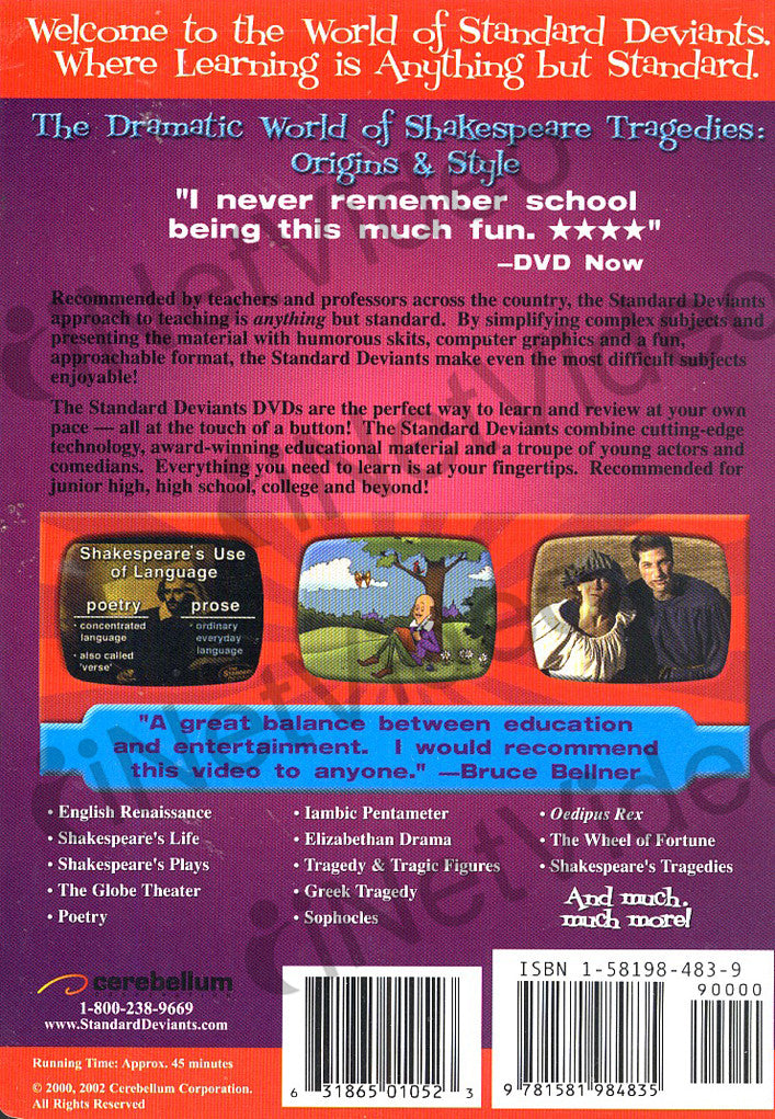 Standard Deviants School - Shakespeare, Program 12 - Approaches to 
