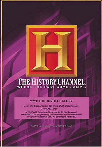 WWI - The Death Of Glory DVD Movie 