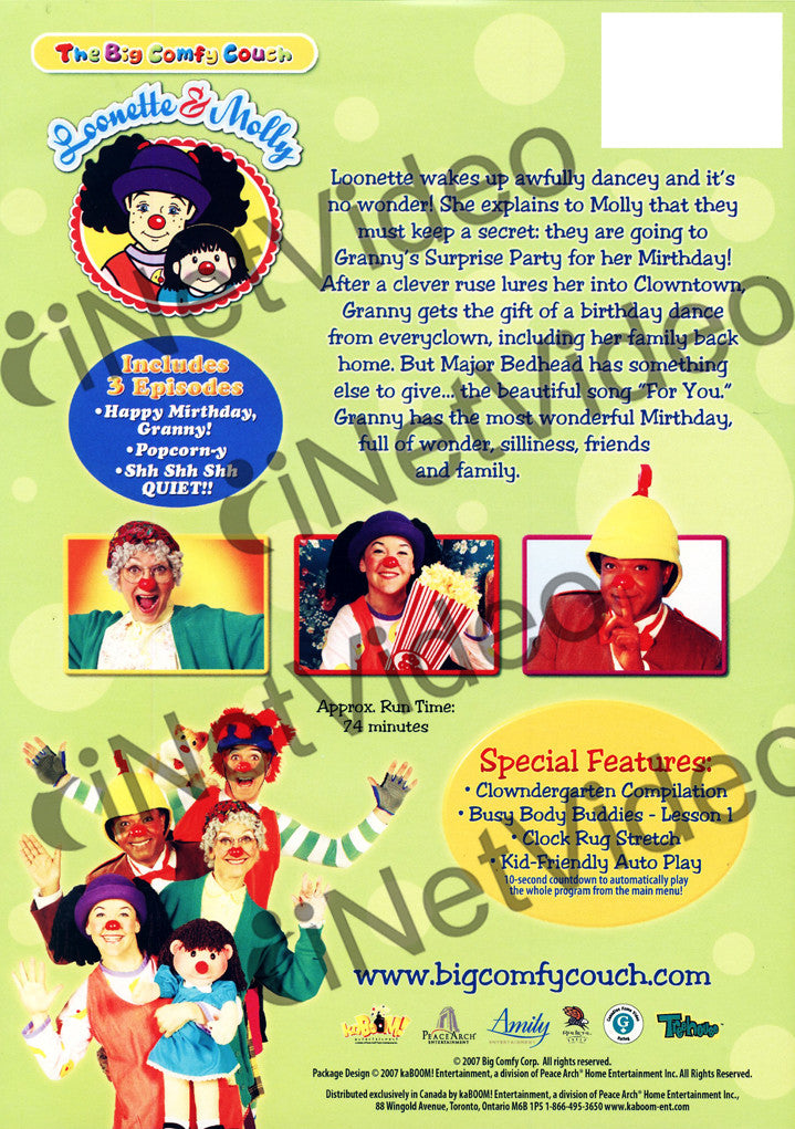 The Big Comfy Couch Birthday Party Time on DVD Movie