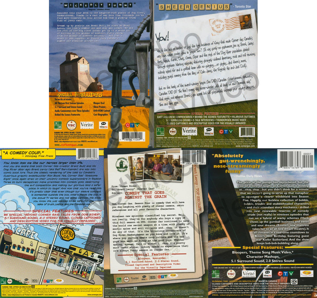 Corner Gas Season 1, 2, 3, 4 and 5 (5 pack) on DVD Movie