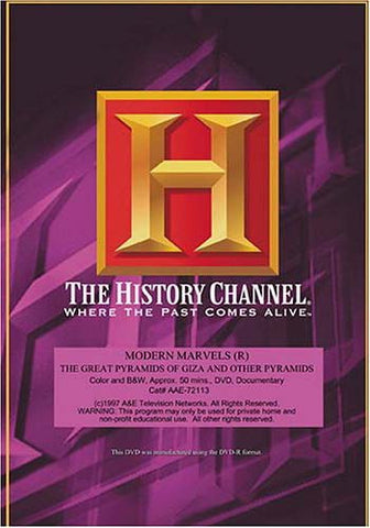Modern Marvels - The Great Pyramids of Giza and Other Pyramids DVD Movie 