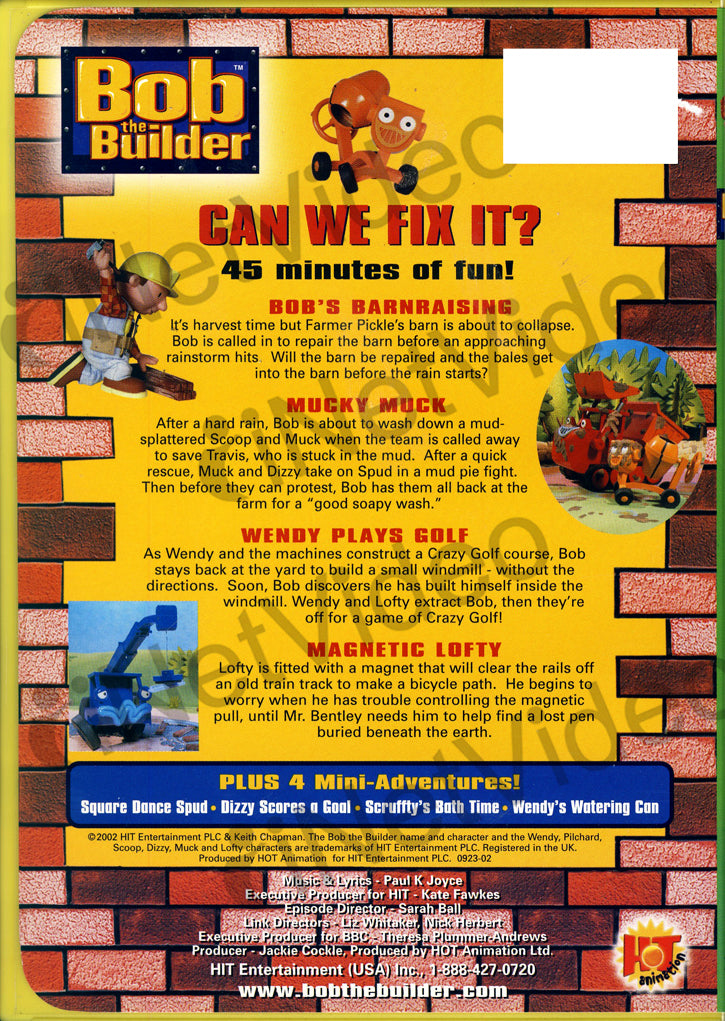 Bob The Builder Can We Fix It Dvd