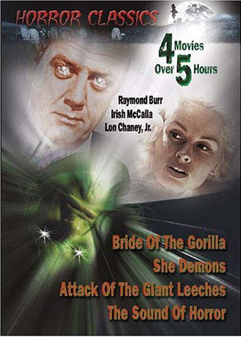 Horror Classics - Bride of the Gorilla/She Demons/Attack Of The Giant Leeches/The Sound Of Horror DVD Movie 