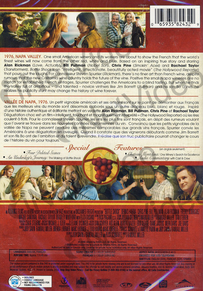 Bottle Shock (Bilingual) on DVD Movie