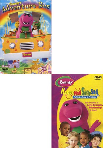 Barney s Adventure Bus / Barney - Happy, Mad, Silly, Sad (Boxset) (2 Pack) DVD Movie 