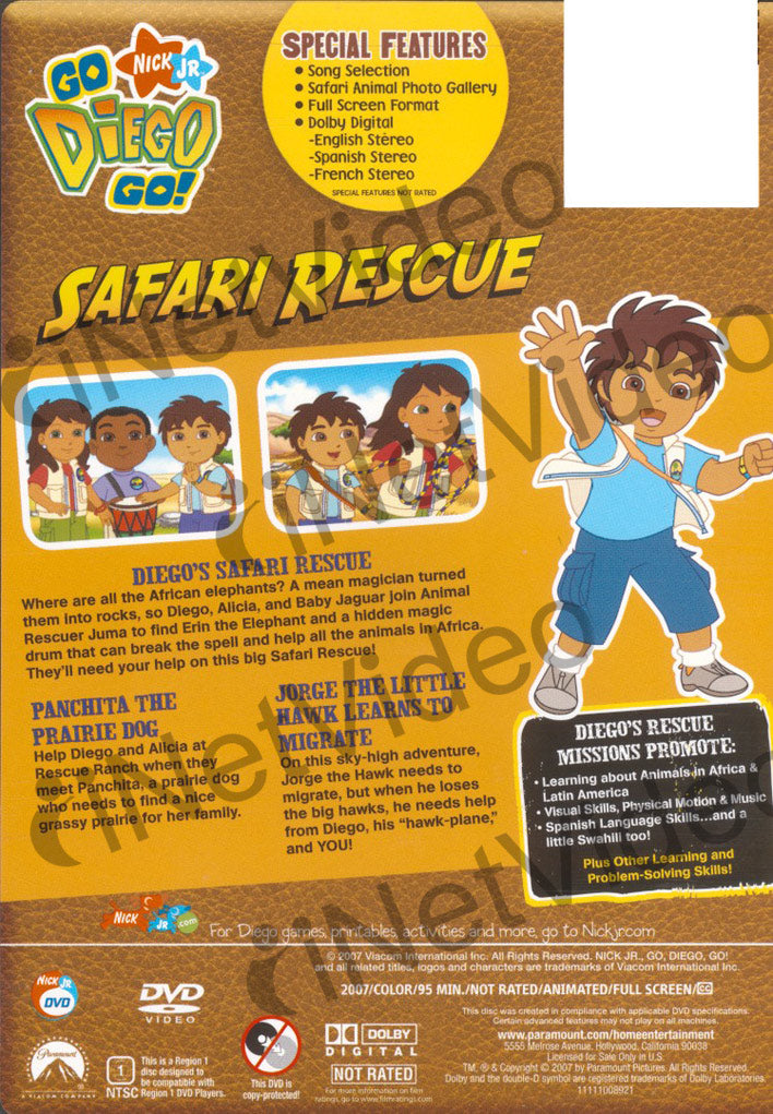 go diego go safari rescue dvd