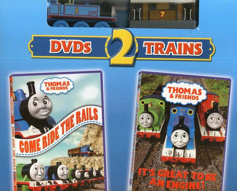 Thomas and Friends (Come Ride The Rails/It's great to be an engine) - 2 Train toys (Boxset) DVD Movie 