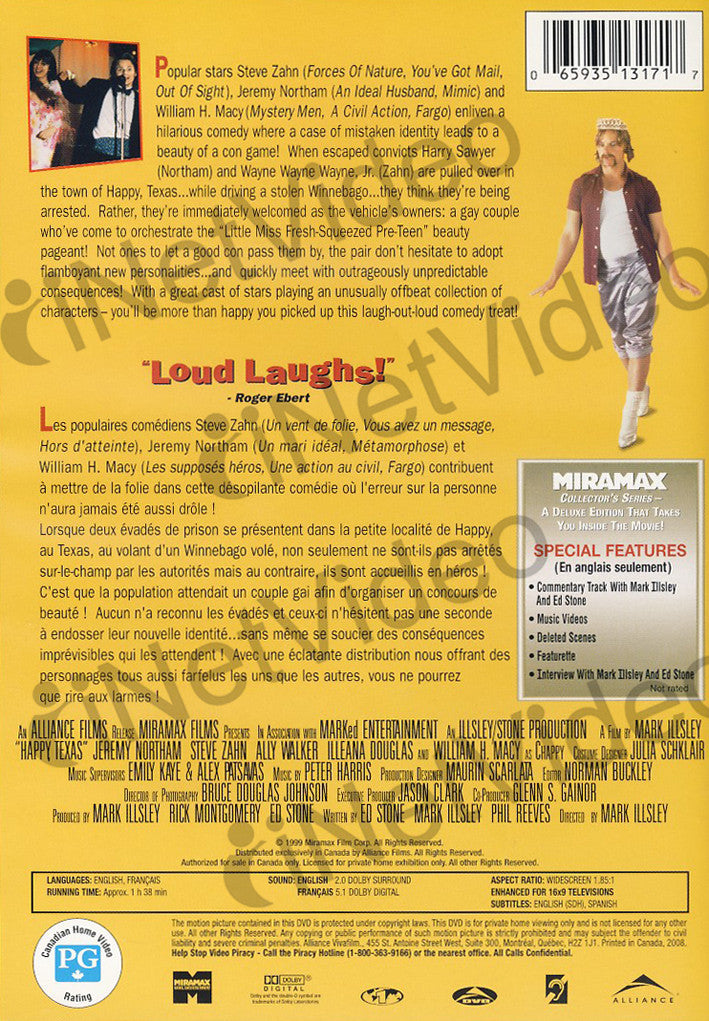 Happy, Texas (Miramax Collector's Series) on DVD Movie