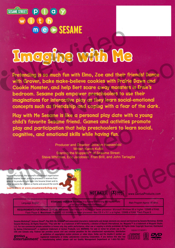 Play With Me Sesame: Imagine With Me (DVD, 2008) ***NEW SEALED*** FAST  SHIPPING