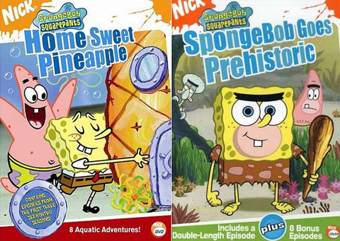 Spongebob Squarepants - Home Sweet Pineapple / Spongebob Goes Prehistoric (2 Pack) DVD Movie 