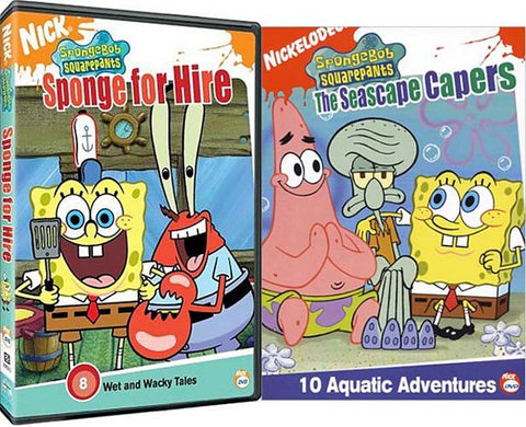 SpongeBob SquarePants - Sponge For Hire / The Seascape Capers (2-Pack) DVD Movie 