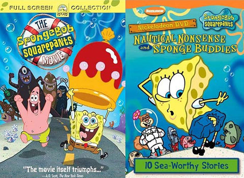 SpongeBob SquarePants - The Movie (Full Screen) / Nautical Nonsense and Sponge Buddies (2 Pack) DVD Movie 
