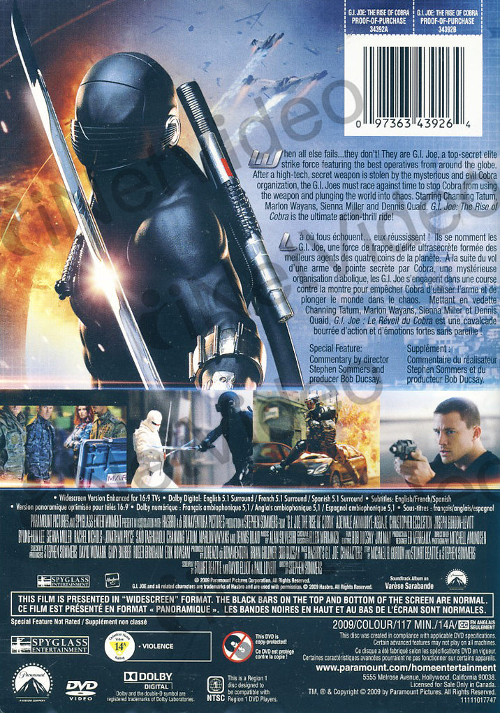 G.I. Joe - The Rise Of Cobra (Bilingual) on DVD Movie