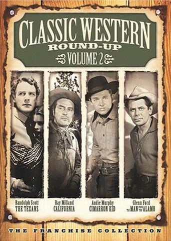 Classic Western Round Up - Vol. 2 (The Texans/California/The Cimarron Kid/The Man from the Alamo) DVD Movie 