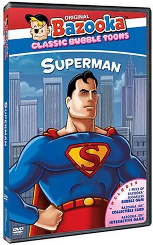 Original Bazooka Classic Bubble Toons - Superman DVD Movie 