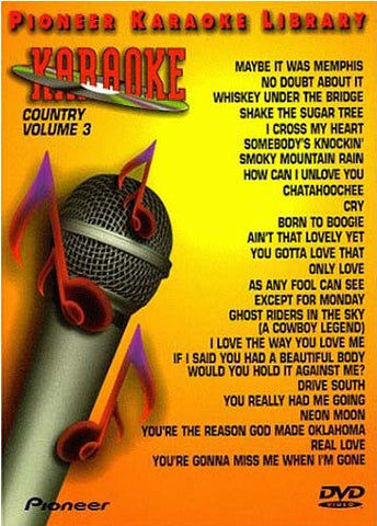 Pioneer Karaoke Library Country Volume 3 DVD Movie 