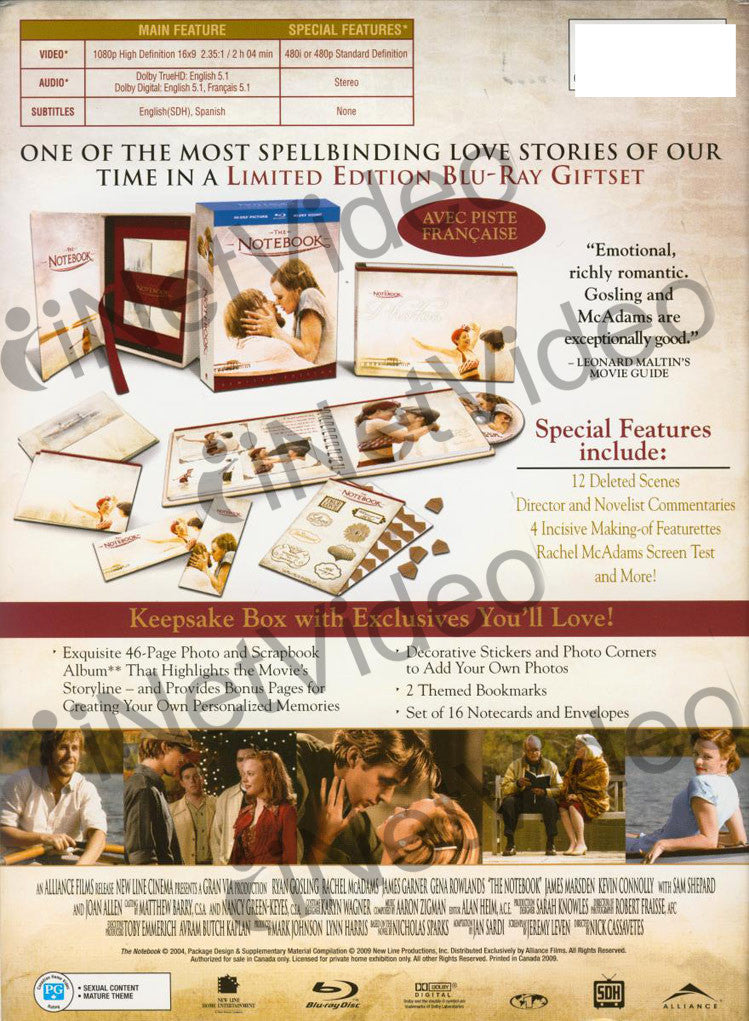 The Notebook (Limited Edition) (Bluray) (Boxset) on BLURAY Movie