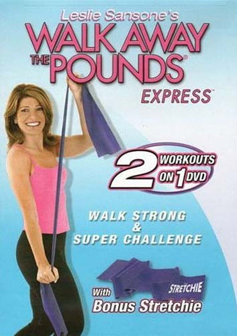 Leslie Sansone Walk Away the Pounds Express - Walk Strong And Super Challenge (with Bonus Stretchie) DVD Movie 