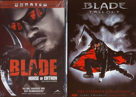 The Blade Trilogy (Blade/ Blade II/ Blade: Trinity)/Blade - House of Chthon (2 - Pack) (Boxset) DVD Movie 