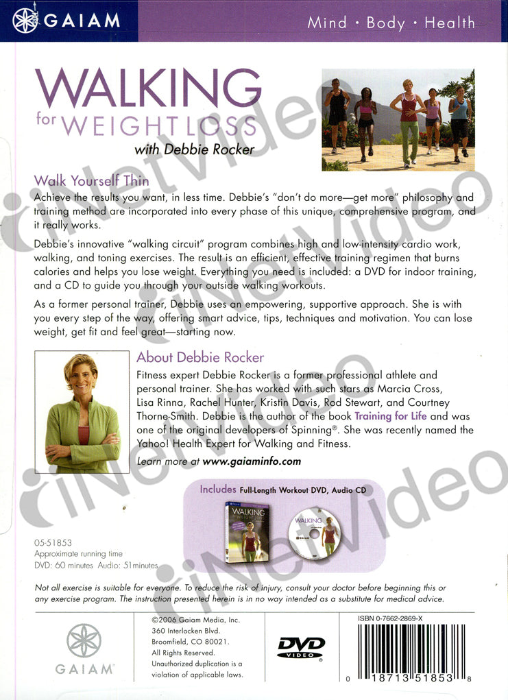 Walking for Weight Loss With Debbie Rocker on DVD Movie