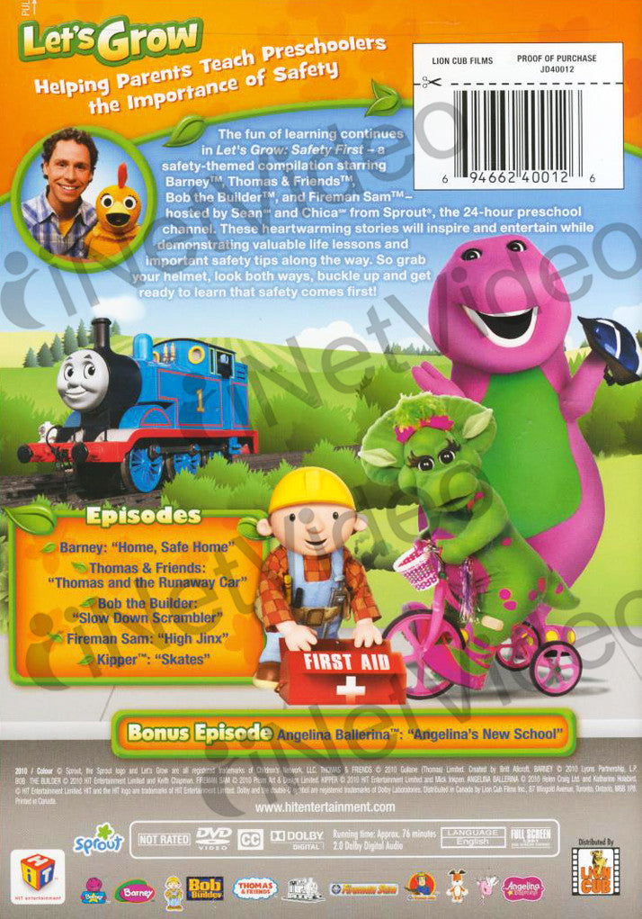 Safety First (Let's Grow) on DVD Movie