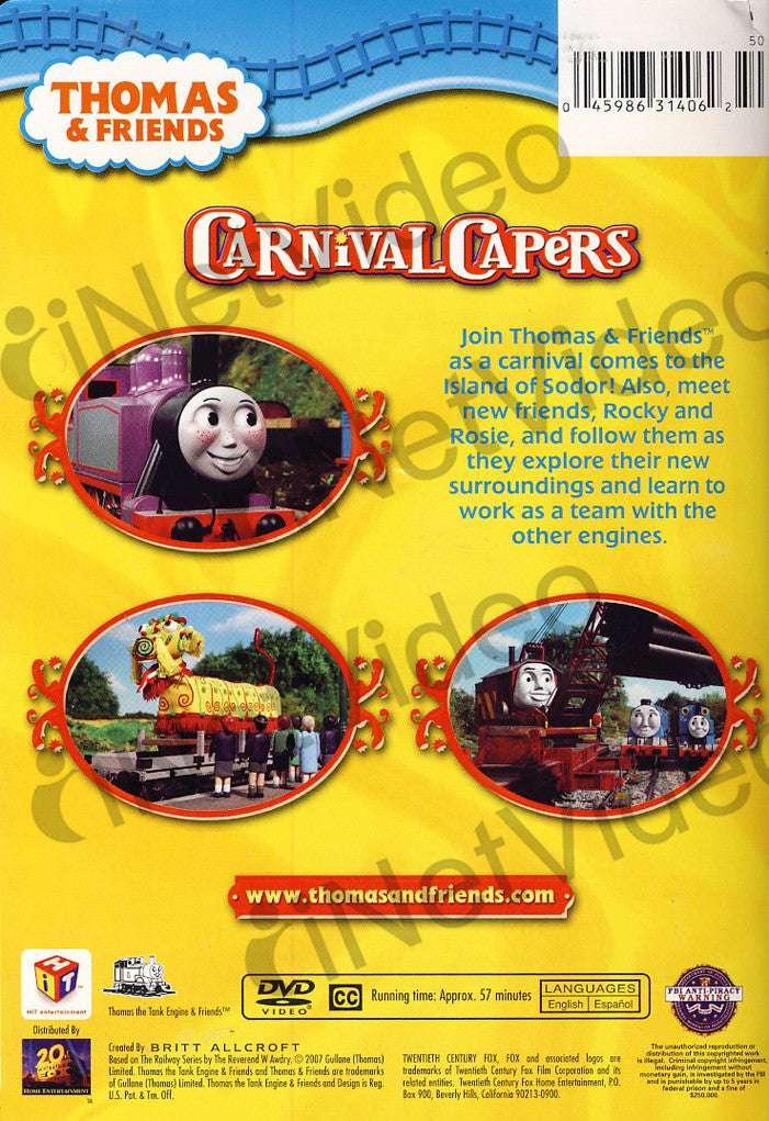 Thomas And Friends Carnival Capers on DVD Movie