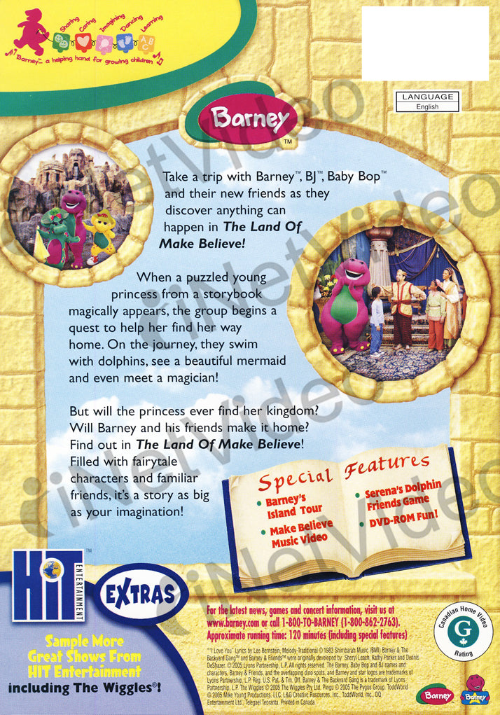Barney The Land Of Make Believe on DVD Movie