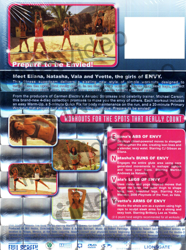 Envy Girls - Workouts for the Spots That Really Count (Boxset) on DVD Movie