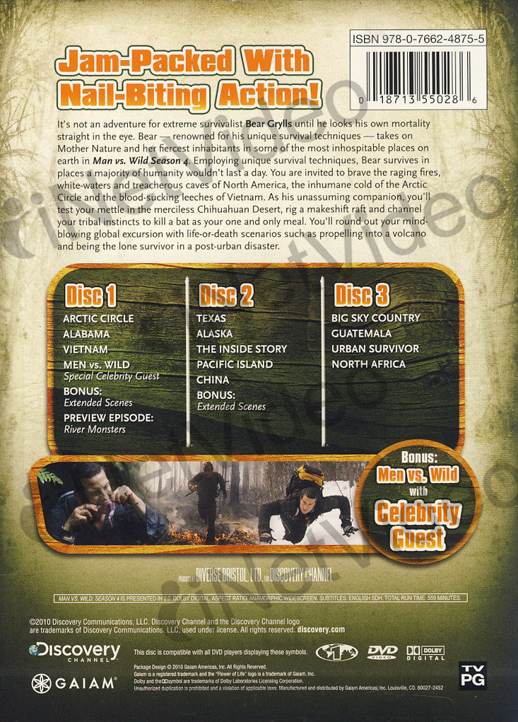 Man vs Wild - Season Four (4) (Boxset) on DVD Movie