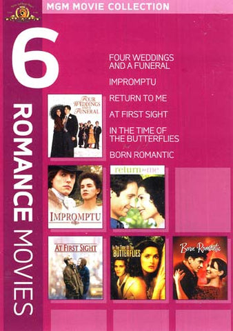 MGM 6 Romance Movies (Four Weddings and a Funeral...Born Romantic) DVD Movie 
