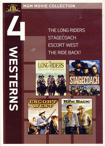 MGM 4 Westerns - The Long Riders / Stagecoach / Escort West / The Ride Back DVD Movie 