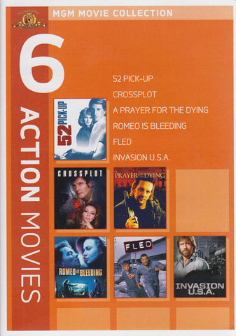 MGM 6 Action Movies (52 Pick-up/Crossplot/Prayer for the Dying/Romeo Is Bleeding/Fled/Invasion USA) DVD Movie 