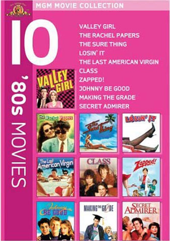 MGM 10  80s Movies (Valley Girl..............Secret Admirer) (Boxset) DVD Movie 