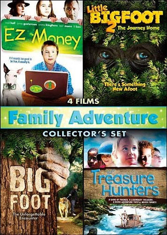 Family Adventure Collector s Set (EZ Money / Little Big Fooot 2 / Big Foot / The Treasure Hunters) DVD Movie 