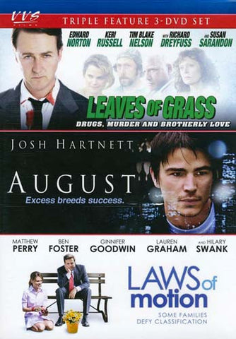 Leaves of Grass / August / Laws of Motion (Triple Feature) (Boxset) DVD Movie 
