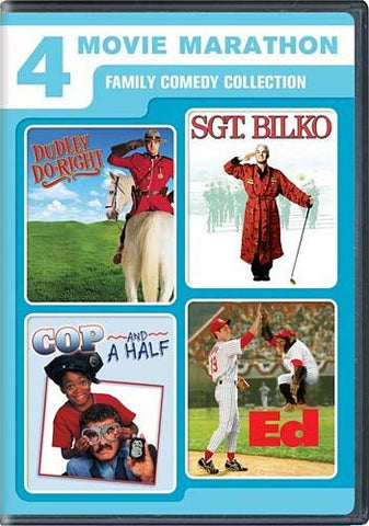 4 Movie Marathon Family Comedy Collection (Dudley Do-Right/Sgt. Bilko/Cop and a Half/Ed)(Bilingual) DVD Movie 