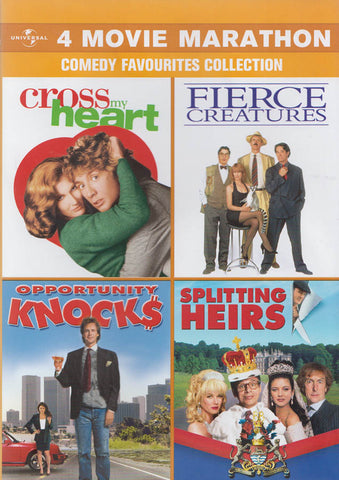 4 Comedy Favorites Collection (Cross My Heart/Fierce Creatures/Opportunity Knocks/Splitting Heirs) DVD Movie 
