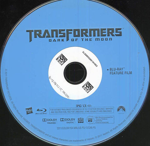 Transformers: Dark of the Moon (Blu-ray) (Single Disc) (Disc Only) BLU-RAY Movie 