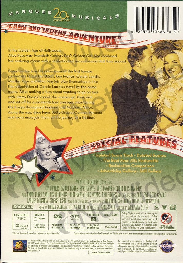 Four Jills in a Jeep on DVD Movie